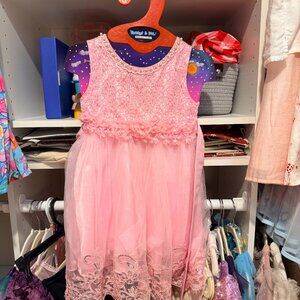Girls Pink Party Dress – Size 3–5 Years